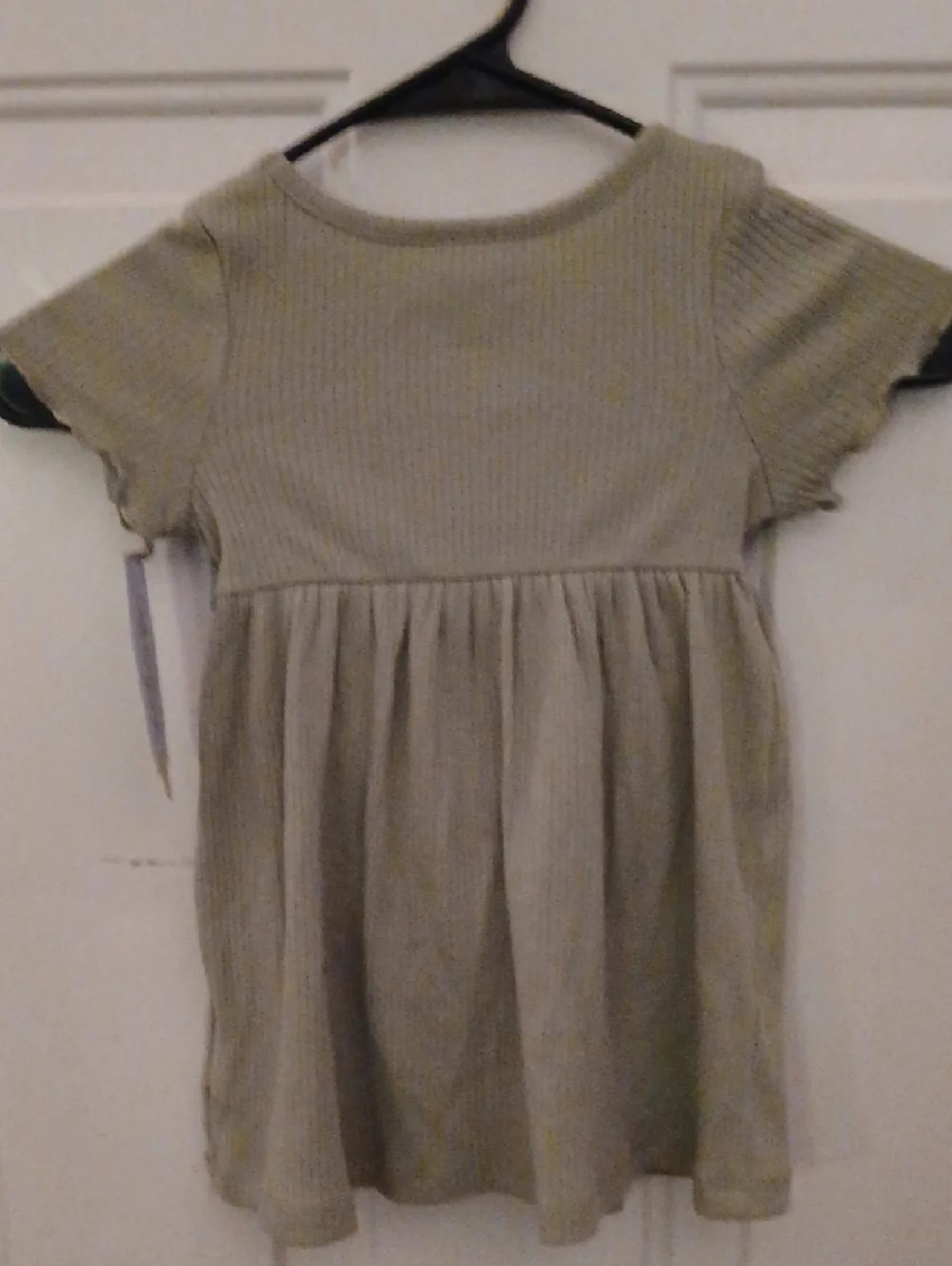 Cat & Jack Olive Green Ribbed Dress Size 18M - Picture 5 of 6
